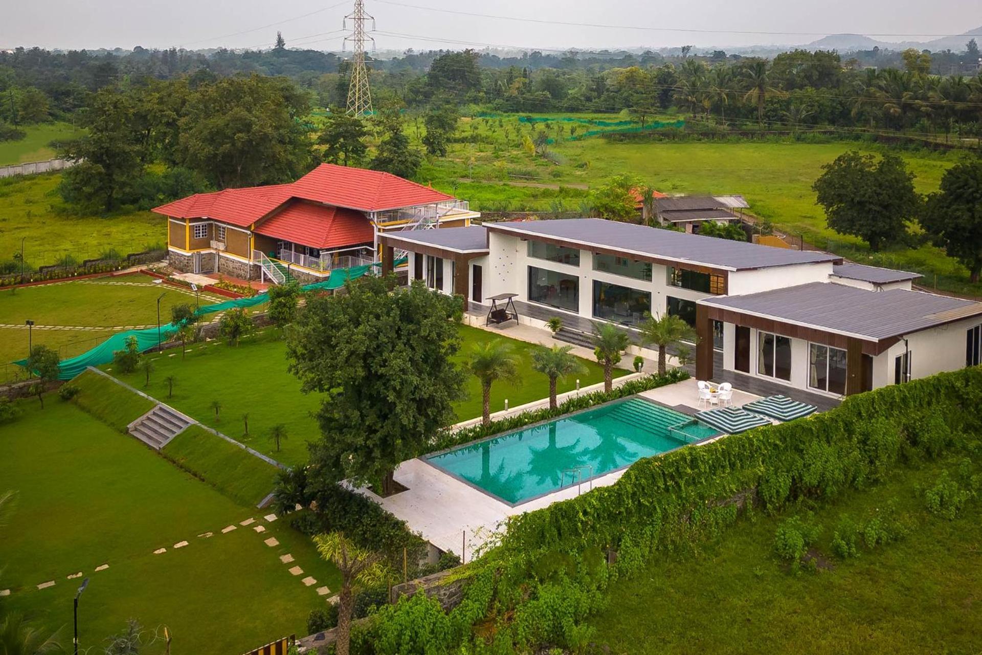 Natures Odyssey By Stayvista - Amidst Lush Greenery With Outdoor Pool And Indoor Activities Chinchavli Eksteriør bilde